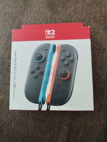 Pair of Nintendo Switch Joy-Con (Left & Right) - Gray with Blue/Red Rails, New in Box