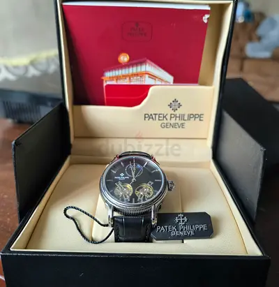 Patek Philippe-style Men’s Mechanical Watch with Leather Strap (in box) (NEW)