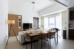 Furnished | 7000 including bills | Azizi Berton | Balcony & Pool View