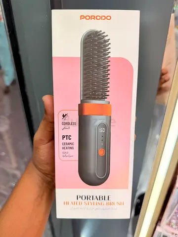 Porodoo Portable Heated Hair Straightening Brush - Cordless