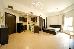 Al Thamam 08 Studio | Unfurnished | Community View