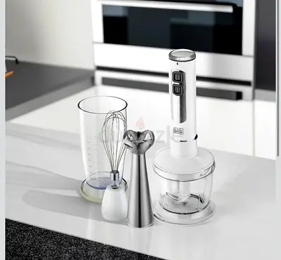 Handheld Immersion Blender with Chopper, Whisk and Measuring Beaker