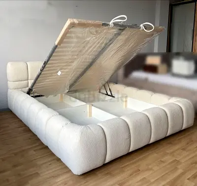 New beige colour 180*200 bubble Bed with hydrulic storage