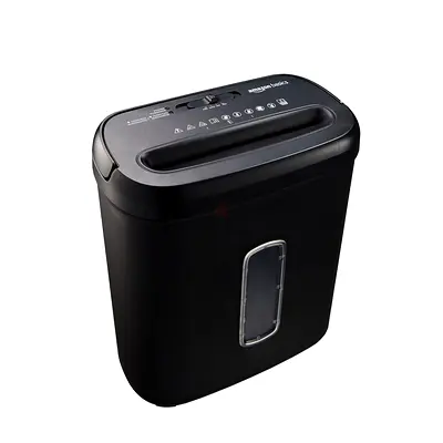 Amazonbasics Compact Cross-Cut Paper Shredder - Black
