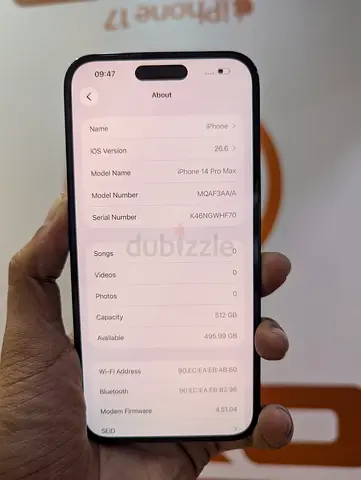 Iphone 14 pro max 512GB
