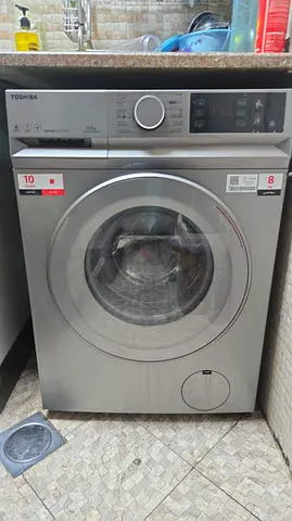 Toshiba Front Load Washing Machine - 8kg, Silver