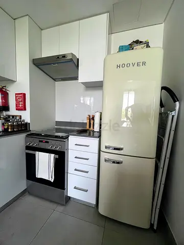 Hoover 300L Retro Cream Bottom-Mount Fridge (rare color!)