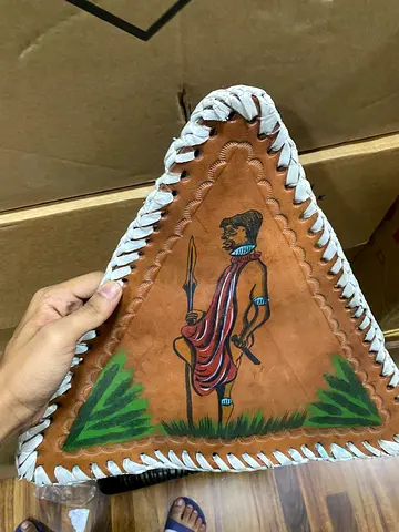 Designed stool leather
