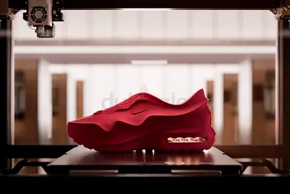 Nike air Red slip-on foam sneaker clog -