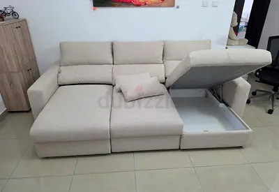 Perfect condition IKEA Eskilstuna L Shape Sofa bed with storage beige
