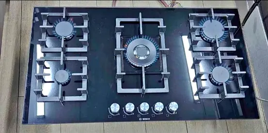 Bosch 5-Burner Built-in Gas Hob with Gas Oven 90cm