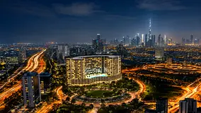 100%Real Price)High Floor/Creek&Burj View/1Min to Metro