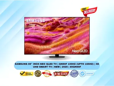 Samsung 85″ Inch Neo QLED TV | QN90F 100Hz (Upto 165Hz) | 4K UHD Smart TV | New | 2025 | 85QN90F