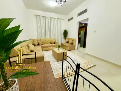 Luxury apartment, second occupancy. One bedroom, living room, and balcony with an open view. Ajman,