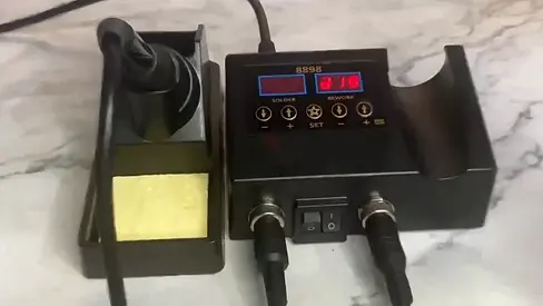 Digital Soldering Station with Hot Air Gun and Soldering Iron (HX36 style)