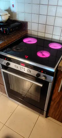 Used Electric Ceramic Cooktop with Oven - Good Working Condition
