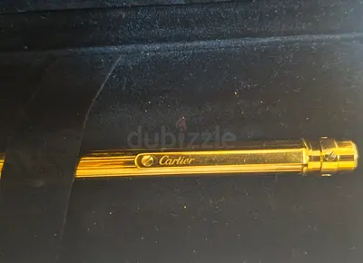 Santos De Cartier Gold Ballpoint Pen (pre-owned)