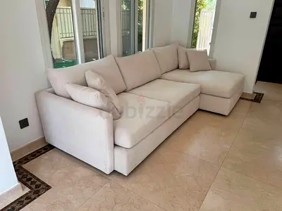 Excellent condition Cratebarrel L Shape Sofa Beige