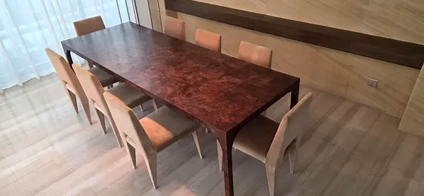 Selling luxury dining table with 8 chairs like a new