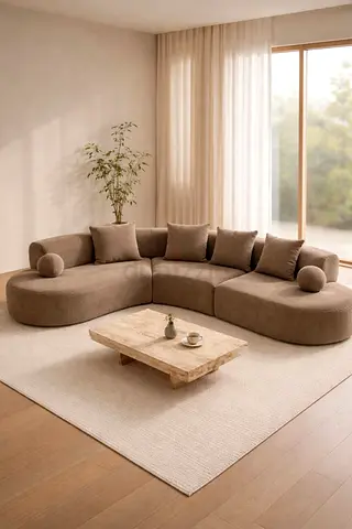 Luxury L Shape Sofa Set Available for Immediate Delivery