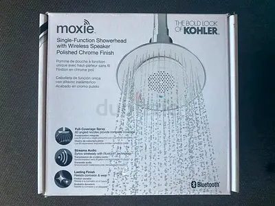 Kohler Moxie Single-Function Showerhead with Bluetooth Speaker - Polished Chrome