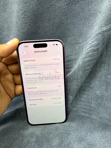 iPhone 16 ( pink ) - Good Condition, Battery Health 96% physical 2 SIM CARD