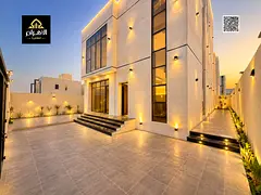 Villa for sale in Ajman, Al Helio area, including registration fees. It consists of 5 master bedroom