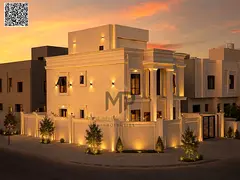 A luxurious classic corner villa with 5 bedrooms, featuring a stone facade and high-end finishes, st