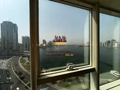 For Rent in Al Majaz 2: 3 bedrooms + living room, 3 master bedrooms, 4 bathrooms, open sea view, pan