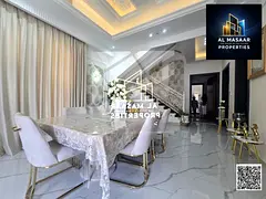 Villa in Al Yasmin, two floors and a roof, central air conditioning, electricity, water and air cond