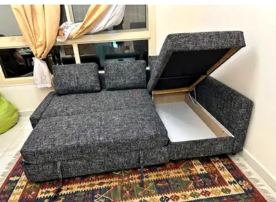 Stylish L-Shape Corner Sofa – Flexible Left/Right setup, comfortable back cushions, strong structure