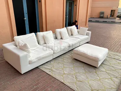 Modular Living room Marina Home feather 🪶 filled  Sofa with footstool