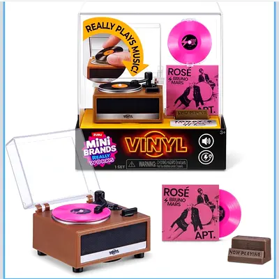 VIRAL Very Hot Mini Brands Vinyl Record Player & 10 capsules (New) - sold out in most stores!!