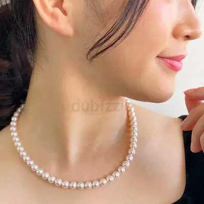 Classic White Pearl Necklace - Strand of Round Pearls