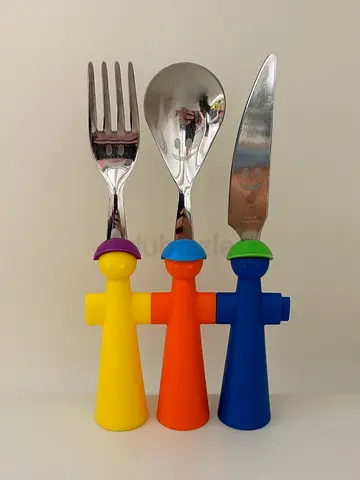 Kids Cutlery Set Yellow Orange Blue - BRAND NEW