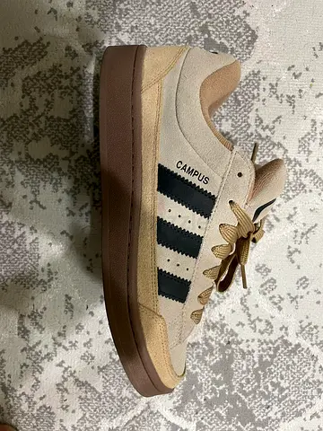 Adidas Campus beige suede sneakers, size 43 , used only once  .. selling it because size issue