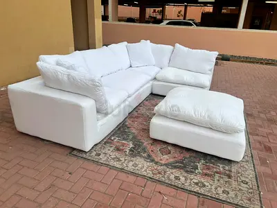 The loom collection Feather filled sofa with ottoman in great condition