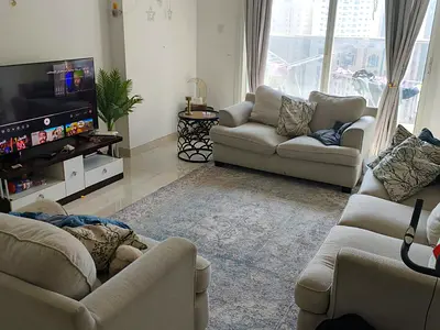 Two bedrooms and a living room / Parking / Fully furnished / Jamal Abdul Nasser Street / Al Majaz 2