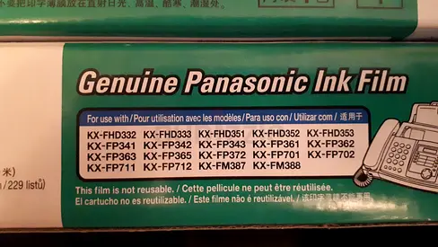 Genuine Panasonic Ink Film for Fax Machine KX-FA57E