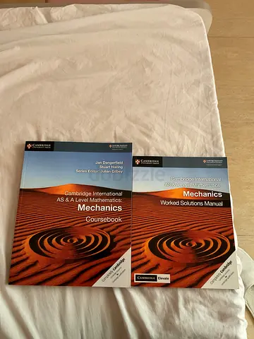 *NEW* MATH BOOK Cambridge AS & A Level Mechanics coursebook + worked solutions manual (2 books)