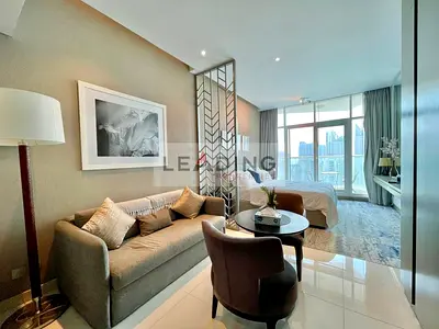 Furnished Studio with balcony | High Floor | Canal Views