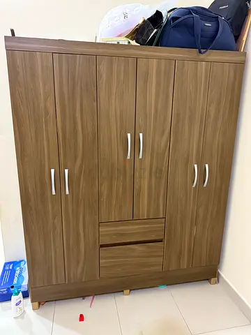 Pan Home 6-door Wooden Wardrobe with 2 Drawers - Good Condition