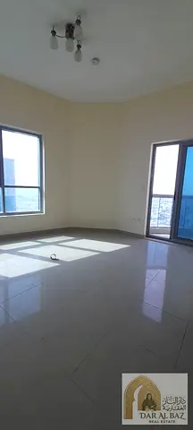 Two-bedroom apartment for annual rent in Al Khan, Sharjah | Overlooking Al Khan Street | 2 balconies | Free parking | 2 bathrooms