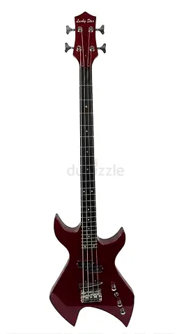 Lucky Star 4 String Bass Guitar - Red