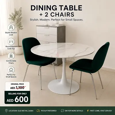 Dining table, shoe rack and stove