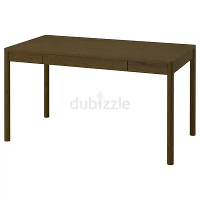 Solid Wood Writing/Study Desk with Single Drawer - Dark Brown