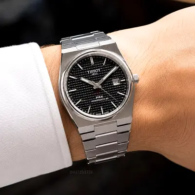 Tissot PRX Powermatic 80 Stainless Steel Men's Watch - Black Dial