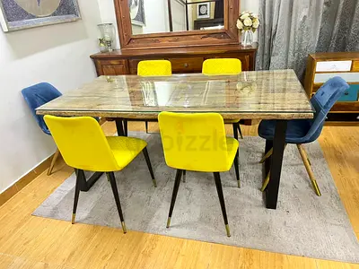 Marina Home Railway Wood Dining Table Set