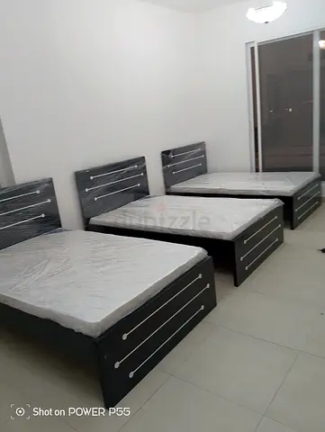 Single Beds with Headboards - Dark Wood, Like New