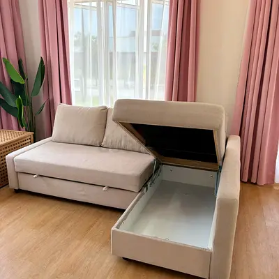 IKEA Beige FRIHETEN L Shape Sofa 204 x 140 cm